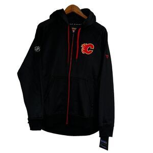 NWT Authentic‎ Pro Fanatics Calgary Flames NHL Hoodie L Performance Fleece Zip